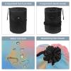 2PCS Colorful Tie Dyeing-91 Travel Cosmetic Bag Makeup Organizer, Drawstring Bathroom Cases - Cylindrical & Small Toiletry Bag view 3