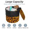 2PCS Art Leopard Print-269 Travel Cosmetic Bag Makeup Organizer Bag Bathroom Cases Toiletry Bag with Drawstring (Cylindrical bag and small bag) view 2