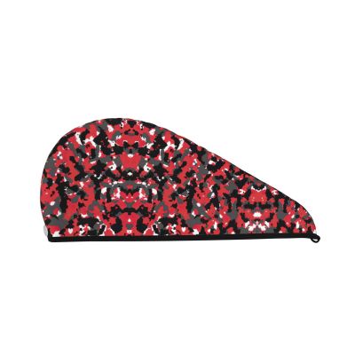 Camo SamLng Coral Velvet Dry Hair Cap  Perfect for Home, Travel, Pool Parties, Beaches, Baths, and More