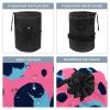 2PCS Leopard-309 Travel Cosmetic Bag Makeup Organizer Bag Bathroom Cases Toiletry Bag with Drawstring (Cylindrical bag and small bag) view 3