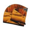 Autumn Golden Grass Landscape SamLng Coral Velvet Dry Hair Cap  Perfect for Home, Travel, Pool Parties, Beaches, Baths, and More view 3