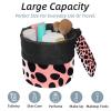 2PCS Colored Leopard Print-257 Travel Cosmetic Bag Makeup Organizer Bag Bathroom Cases Toiletry Bag with Drawstring (Cylindrical bag and small bag) view 2