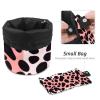 2PCS Colored Leopard Print-257 Travel Cosmetic Bag Makeup Organizer Bag Bathroom Cases Toiletry Bag with Drawstring (Cylindrical bag and small bag) view 4