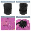 2PCS Colored Leopard Print-231 Travel Cosmetic Bag Makeup Organizer, Drawstring Bathroom Cases - Cylindrical & Small Toiletry Bag view 3