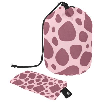 2PCS Colored Leopard Print-253 Travel Cosmetic Bag Makeup Organizer Bag Bathroom Cases Toiletry Bag with Drawstring (Cylindrical bag and small bag)