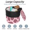 2PCS Colored Leopard Print-253 Travel Cosmetic Bag Makeup Organizer Bag Bathroom Cases Toiletry Bag with Drawstring (Cylindrical bag and small bag) view 2