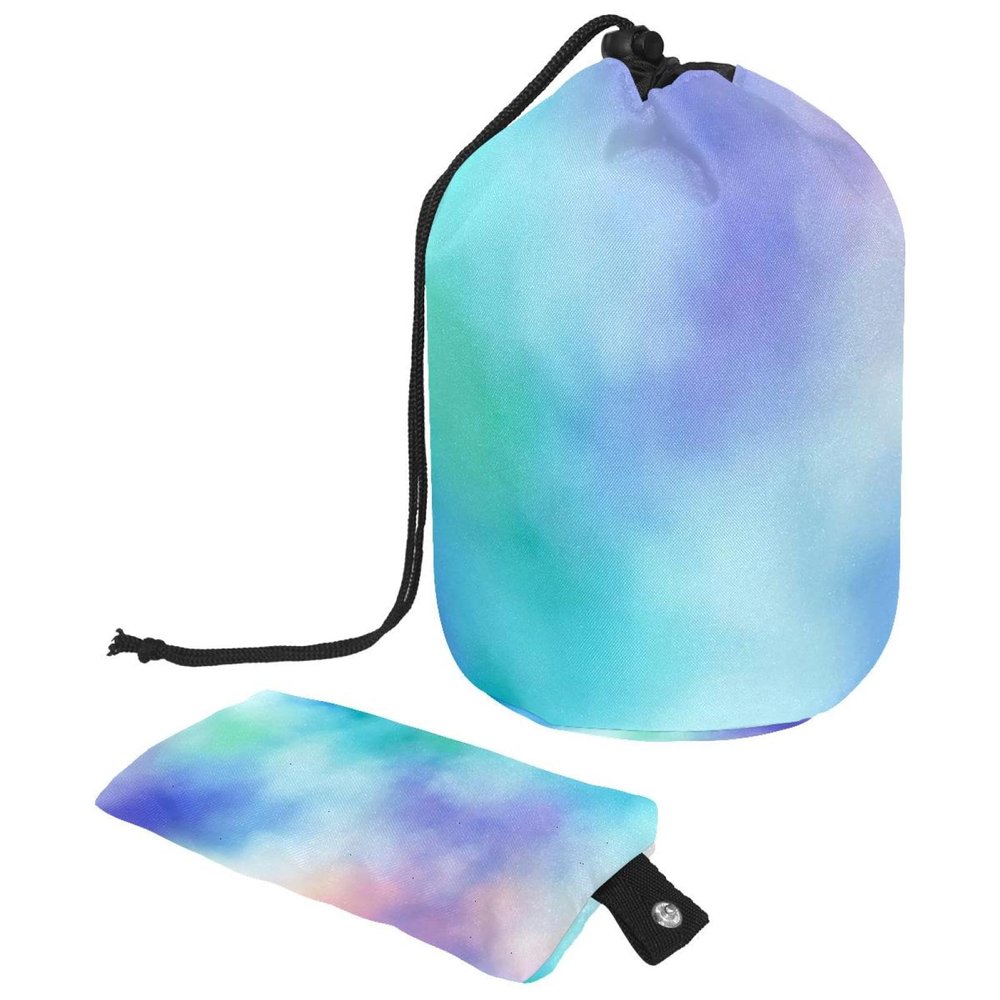 2PCS Tie Dyeing Art-180 Travel Cosmetic Bag: Your Ultimate Makeup Organizer & Bathroom Cases - With Drawstring, Cylindrical & Small Toiletry Bag