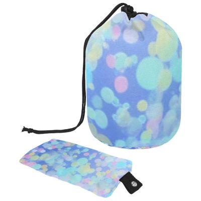 2PCS Tie Dyeing Art-127 Travel Cosmetic Bag Makeup Organizer, Drawstring Bathroom Cases - Cylindrical & Small Toiletry Bag