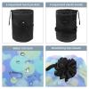 2PCS Tie Dyeing Art-127 Travel Cosmetic Bag Makeup Organizer, Drawstring Bathroom Cases - Cylindrical & Small Toiletry Bag view 3