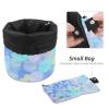 2PCS Tie Dyeing Art-127 Travel Cosmetic Bag Makeup Organizer, Drawstring Bathroom Cases - Cylindrical & Small Toiletry Bag view 4