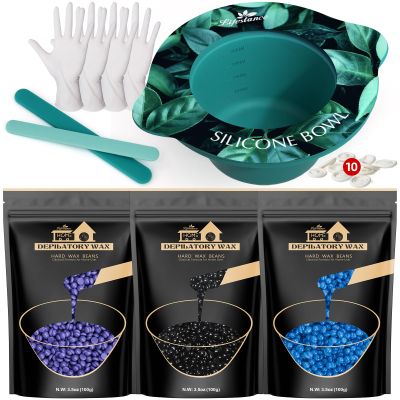 Lifestance Removable Silicone Wax Pot Liner Kit + Lavender & Chamomile & Blackberry Wax Beads