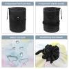 2PCS Aesthetic Tie Dyeing-201 Travel Cosmetic Bag Makeup Organizer Bag Bathroom Cases Toiletry Bag with Drawstring (Cylindrical bag and small bag) view 3