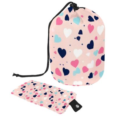 2PCS Colored Leopard Print-225 Travel Cosmetic Bag Makeup Organizer Bag Bathroom Cases Toiletry Bag with Drawstring (Cylindrical bag and small bag)