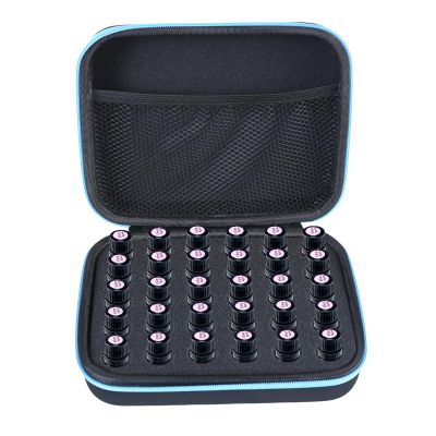 FACAILUO Essential Oil Carrying Case for 30 Bottles 5-10ML Roller Storage Organized EVA Protective Bag for Home and Travel Use