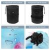 2PCS Colorful Tie Dyeing-107 Travel Cosmetic Bag Makeup Organizer, Drawstring Bathroom Cases - Cylindrical & Small Toiletry Bag view 3