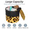 2PCS Art Leopard Print-273 Travel Cosmetic Bag Makeup Organizer Bag Bathroom Cases Toiletry Bag with Drawstring (Cylindrical bag and small bag) view 2