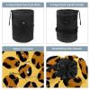 2PCS Art Leopard Print-273 Travel Cosmetic Bag Makeup Organizer Bag Bathroom Cases Toiletry Bag with Drawstring (Cylindrical bag and small bag) view 3
