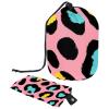 2PCS Leopard-347 Travel Cosmetic Bag Makeup Organizer, Drawstring Bathroom Cases - Cylindrical & Small Toiletry Bag view 1
