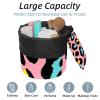 2PCS Leopard-347 Travel Cosmetic Bag Makeup Organizer, Drawstring Bathroom Cases - Cylindrical & Small Toiletry Bag view 2