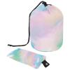 2PCS Tie Dyeing Art-89 Travel Cosmetic Bag Makeup Organizer Bag Bathroom Cases Toiletry Bag with Drawstring (Cylindrical bag and small bag) view 1