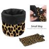 2PCS Colored Leopard Print-223 Travel Cosmetic Bag Makeup Organizer, Drawstring Bathroom Cases - Cylindrical & Small Toiletry Bag view 4