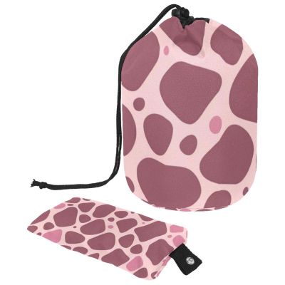 2PCS Colored Leopard Print-219 Travel Cosmetic Bag Makeup Organizer, Drawstring Bathroom Cases - Cylindrical & Small Toiletry Bag