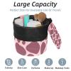 2PCS Colored Leopard Print-219 Travel Cosmetic Bag Makeup Organizer, Drawstring Bathroom Cases - Cylindrical & Small Toiletry Bag view 2