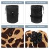 2PCS Art Leopard Print-265 Travel Cosmetic Bag Makeup Organizer Bag Bathroom Cases Toiletry Bag with Drawstring (Cylindrical bag and small bag) view 3