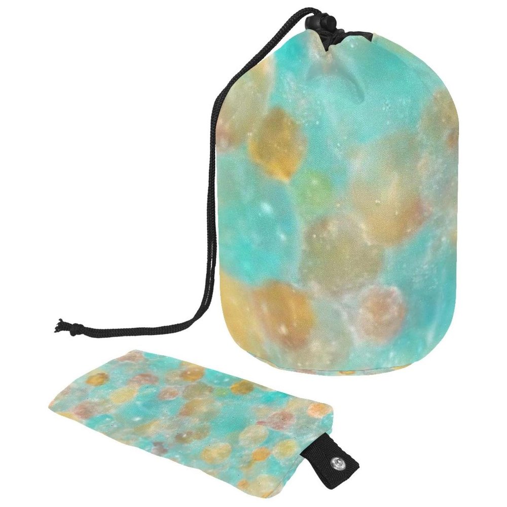 2PCS Tie Dyeing Art-129 Travel Cosmetic Bag Makeup Organizer Bag Bathroom Cases Toiletry Bag with Drawstring (Cylindrical bag and small bag)