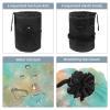 2PCS Tie Dyeing Art-129 Travel Cosmetic Bag Makeup Organizer Bag Bathroom Cases Toiletry Bag with Drawstring (Cylindrical bag and small bag) view 3