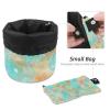 2PCS Tie Dyeing Art-129 Travel Cosmetic Bag Makeup Organizer Bag Bathroom Cases Toiletry Bag with Drawstring (Cylindrical bag and small bag) view 4
