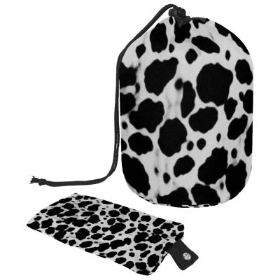 2PCS Colored Leopard Print-217 Travel Cosmetic Bag Makeup Organizer Bag Bathroom Cases Toiletry Bag with Drawstring (Cylindrical bag and small bag)