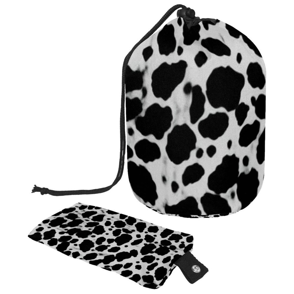 2PCS Colored Leopard Print-217 Travel Cosmetic Bag Makeup Organizer Bag Bathroom Cases Toiletry Bag with Drawstring (Cylindrical bag and small bag)