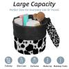 2PCS Colored Leopard Print-217 Travel Cosmetic Bag Makeup Organizer Bag Bathroom Cases Toiletry Bag with Drawstring (Cylindrical bag and small bag) view 2
