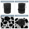 2PCS Colored Leopard Print-217 Travel Cosmetic Bag Makeup Organizer Bag Bathroom Cases Toiletry Bag with Drawstring (Cylindrical bag and small bag) view 3