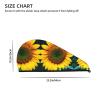 SamLng Sunflower Pattern Coral Velvet Dry Hair Cap  Perfect for Home, Travel, Pool Parties, Beaches, Baths, and More view 4
