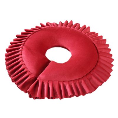 Memory Foam Massage Head Pillow Velvet Face Down Massage Pillow for Bed Headrest Face Cushion U Cradle Face Pillow (Red)