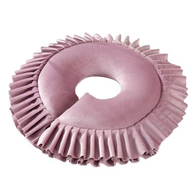 Memory Foam Massage Head Pillow Velvet Face Down Massage Pillow for Bed Headrest Face Cushion U Cradle Face Pillow (Purple)