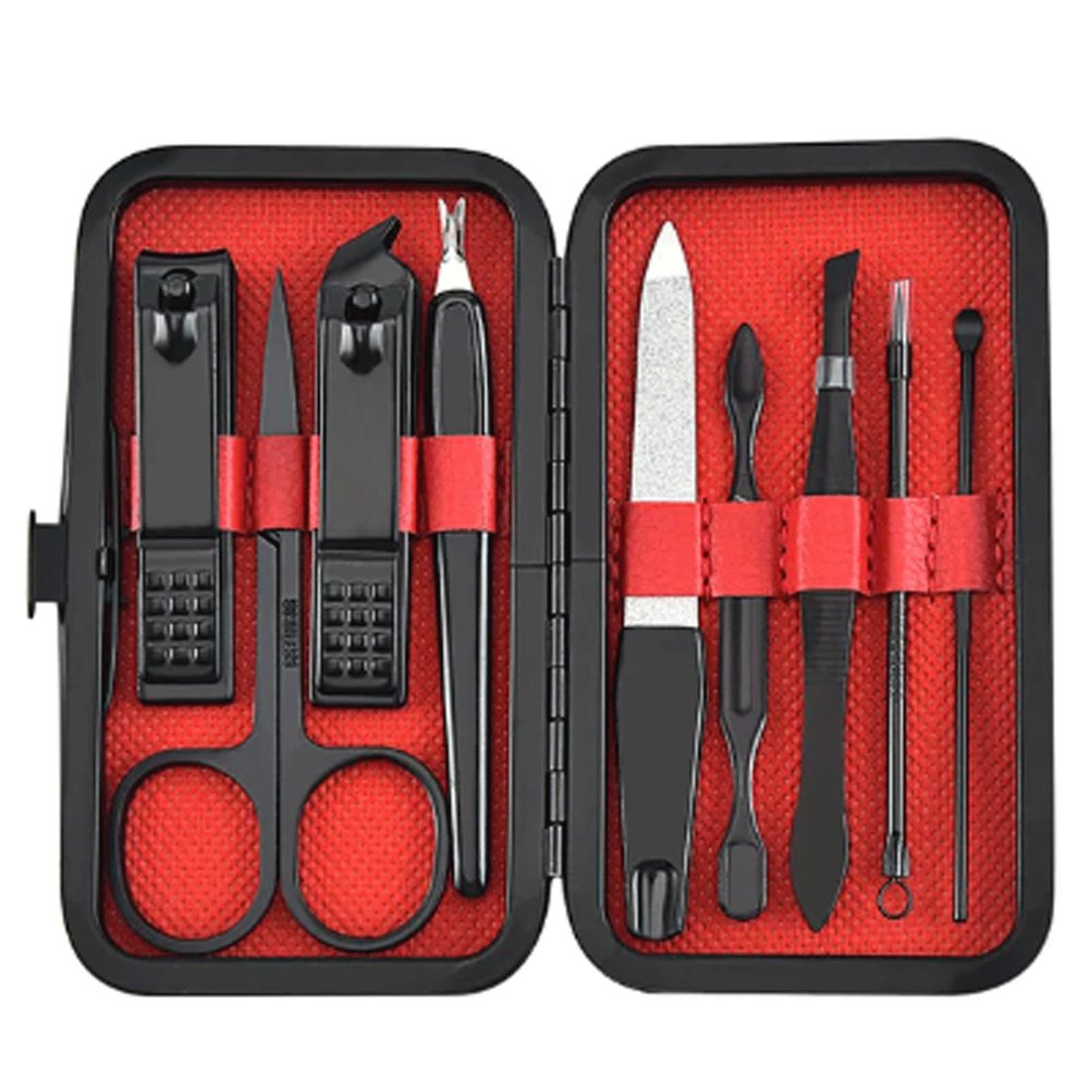 LELWNGGQ 7/8 PCS Stainless Steel Manicure Pedicure Kit Nail Clippers Set Pedicure Nail Clipper Tools with Case for Travel and Home