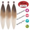 SIXERSI Ombre 4/27/613 Braiding Hair Pre Stretched Blonde Ombre Braiding Hair Extensions for Braids Knotless Pre Sectioned Prestretched Braiding Hair 32 inch view 2