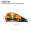 Autumn pattern SamLng Coral Velvet Dry Hair Cap  Perfect for Home, Travel, Pool Parties, Beaches, Baths, and More view 4