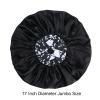 2pcs Extra Large Black & Rosegold Satin Bonnet with Light Brwon Wig Grip Cap view 3