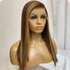 oulaer 180% Density Highlight Bone Straight Lace Front Wig Ombre 4/27 Colored 13x6 HD Transparent Lace Front Human Hair Wigs For Women Glueless Natural Hairline Wig Brazilian Hair 22Inch view 2