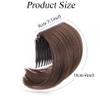 2Pcs Hair Bun Invisible False Hair Clip Hairs Base Bump It Up Volume Fluffy Hairs Pad Hair Extensions Styling Insert Tool Increased Pad Hairstyles Accessories for Women Girls (Light Brown) view 2