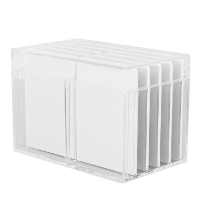 Sonew 10 Layers Acrylic Eyelash Storage Box, Clear False Eyelash Organizer Case, Cosmetic Makeup Storage Box, with Magnetic Bottom Extension Grafting Tool (Transparent)