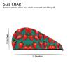 SamLng Many Strawberry Coral Velvet Dry Hair Cap  Perfect for Home, Travel, Pool Parties, Beaches, Baths, and More view 4