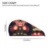 Beautiful Fireworks SamLng Coral Velvet Dry Hair Cap  Perfect for Home, Travel, Pool Parties, Beaches, Baths, and More view 4