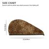 Cute Leopard SamLng Coral Velvet Dry Hair Cap  Perfect for Home, Travel, Pool Parties, Beaches, Baths, and More view 4