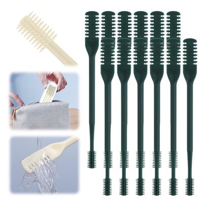2 in 1 Nasal Hair Cutter, New Double Sided Nose Hair Knife Nostril Hair Remover Tool, Manual 360 Rotating Nose Hair Trimmer with Ear Digger, Nose Hair Remover Tool for Women Men (Dark Green, 12Pcs)