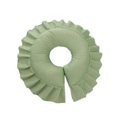Cloth Face Down Massage Pillow Soft Massage Table Face Head Pillow Cradle Cushion for Beauty Salon SPA Bed Headrest (Light green)
